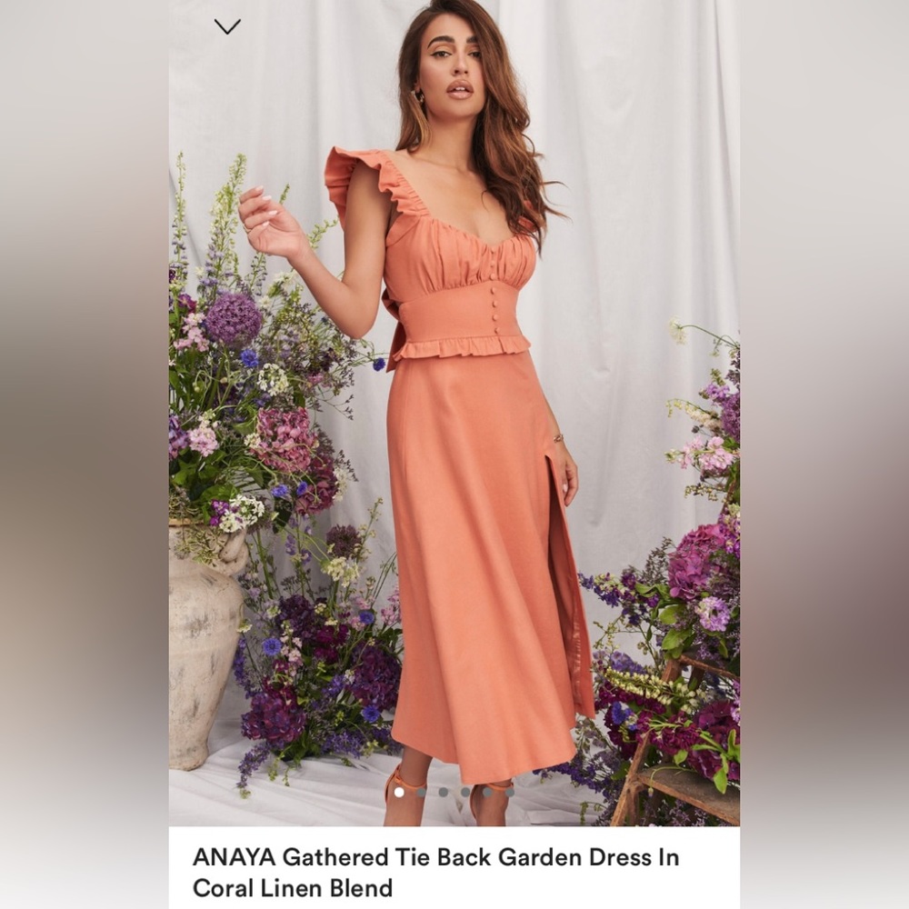 NWT Lavish Alice coral Dress linen blend size 4